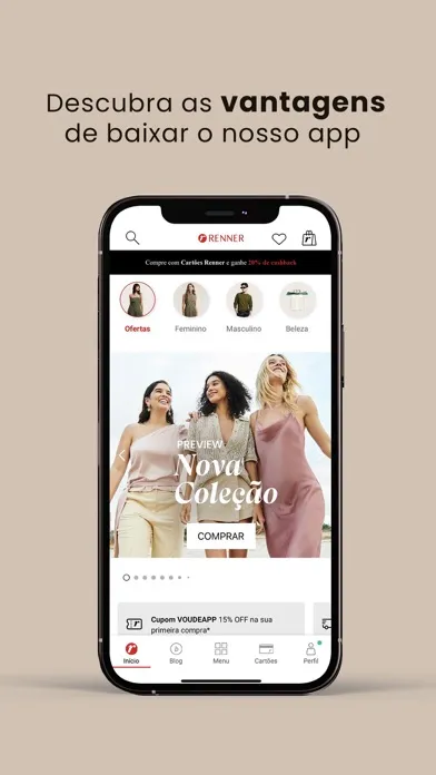 Tangkapan layar Lojas Renner - Comprar Roupas