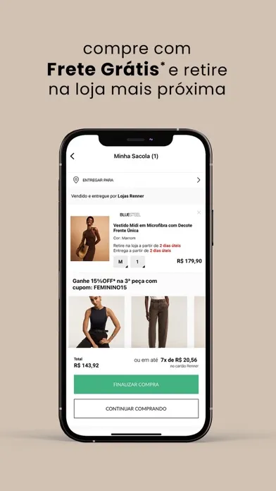 Tangkapan layar Lojas Renner - Comprar Roupas