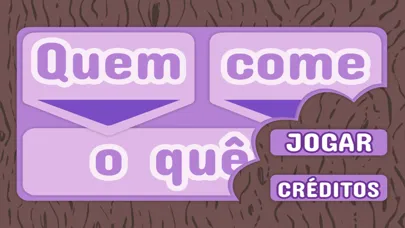 Capturas de tela do Quem Come o Quê
