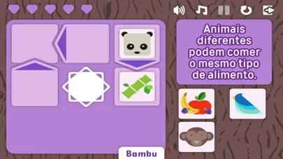 Capturas de tela do Quem Come o Quê