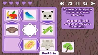 Capturas de tela do Quem Come o Quê