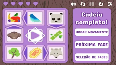 Capturas de tela do Quem Come o Quê