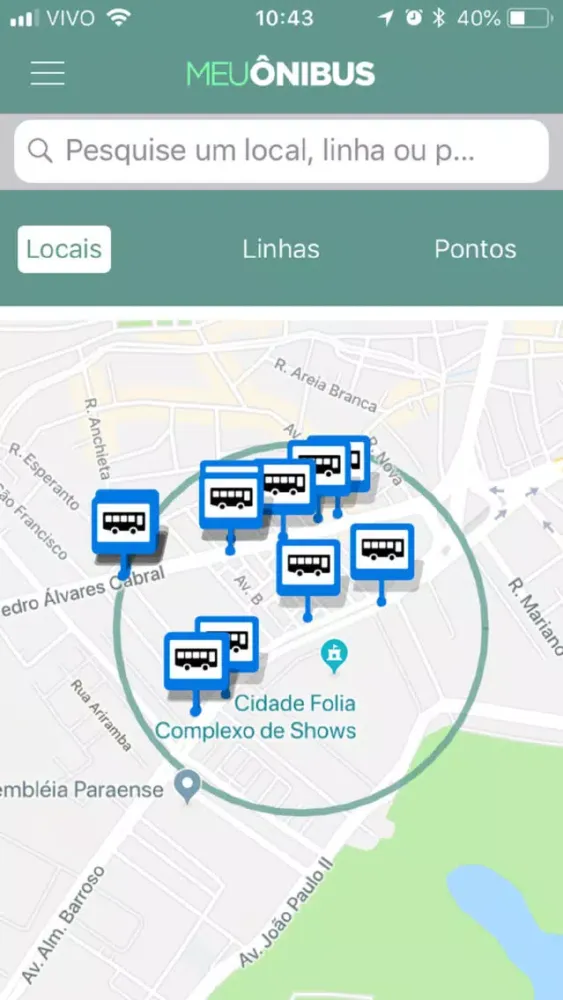 Ảnh chụp màn hình của Meu Ônibus Aguas Lindas