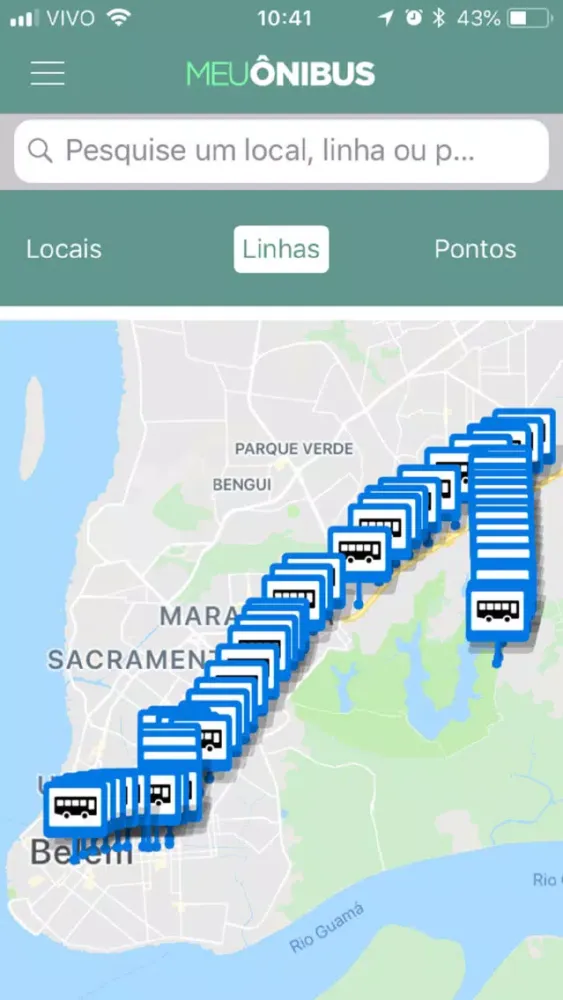 Ảnh chụp màn hình của Meu Ônibus Aguas Lindas