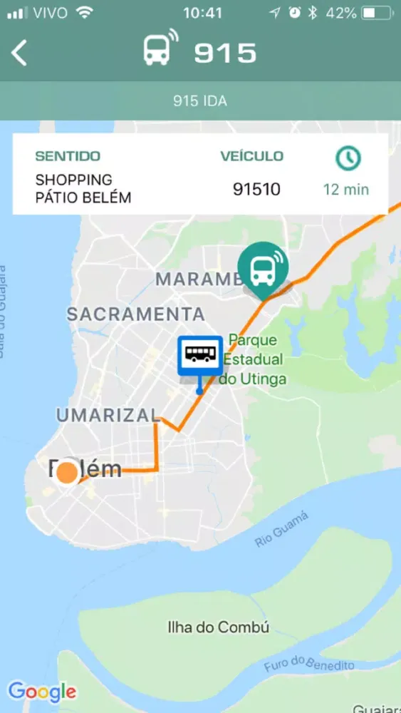 Ảnh chụp màn hình của Meu Ônibus Aguas Lindas