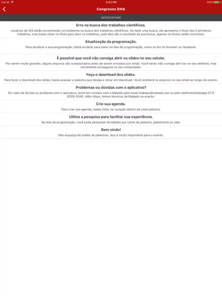 Congresso DHA iPad  スクリーンショット