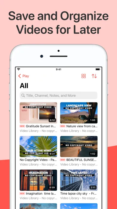 Play: Save Videos Watch Later سکرین شاٹس