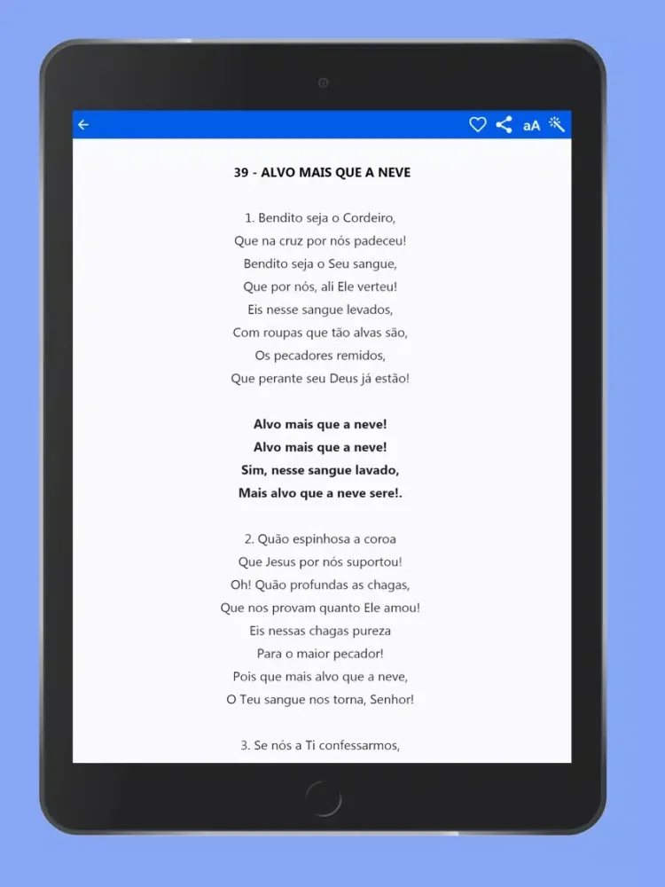Harpa Cristã Hinos Pro iPad  Screenshots