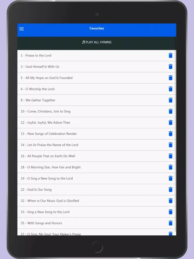 Capturas de tela do SDA Hymnal (Adventist Hymnal) iPad 