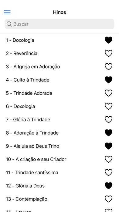 Capturas de tela do Novo Cântico