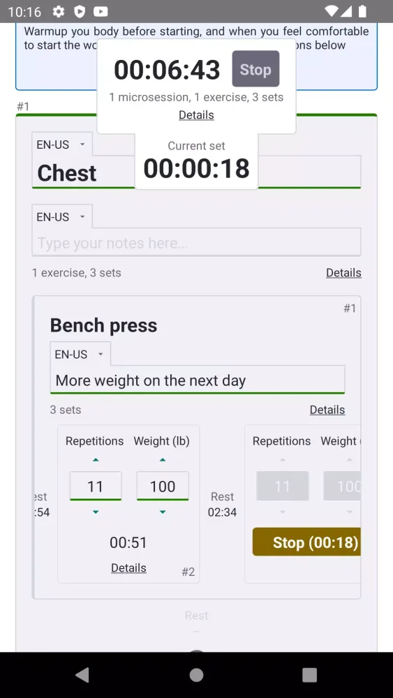 Zrzuty ekranu Sisyphus workout