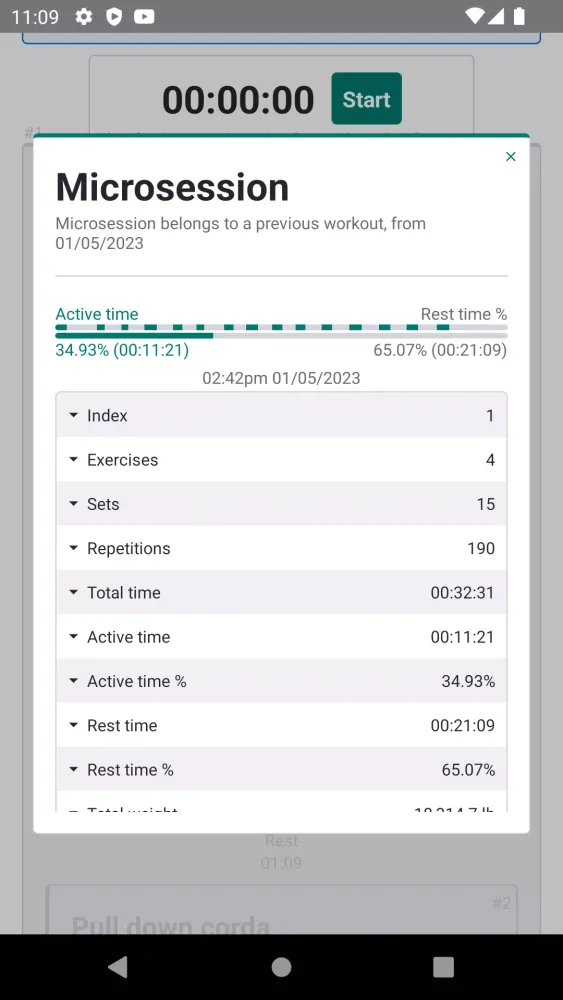 Zrzuty ekranu Sisyphus workout