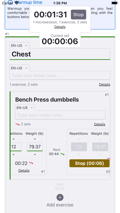 Zrzuty ekranu Sisyphus workout
