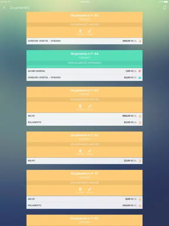 Coacen Orçamentos iPad 应用截图