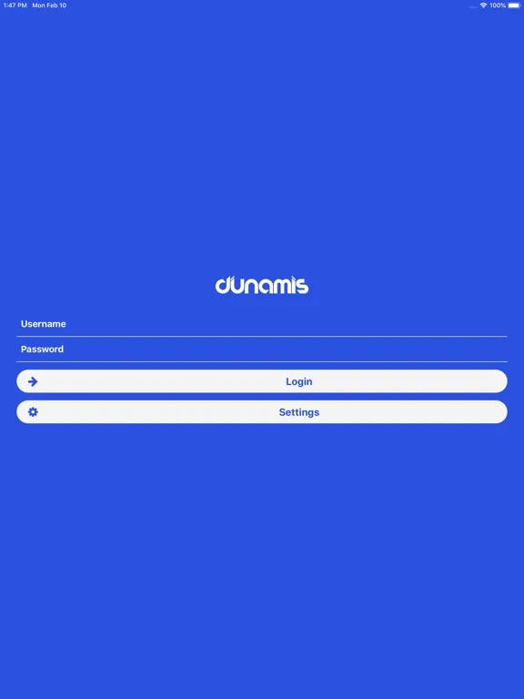 ภาพหน้าจอของ Dunamis PAA iPad 