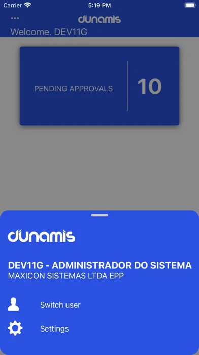 ภาพหน้าจอของ Dunamis PAA
