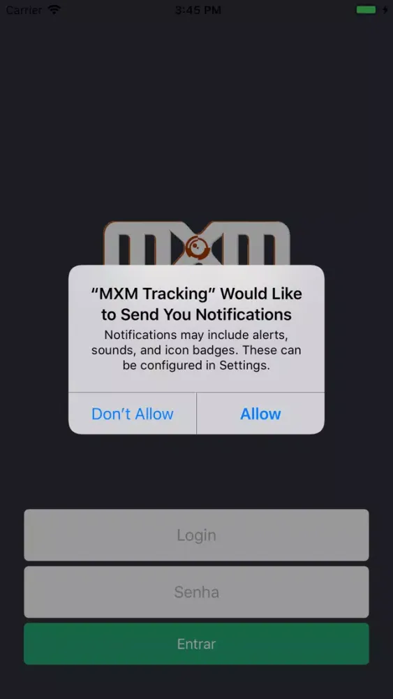 ภาพหน้าจอของ MXM Tracking
