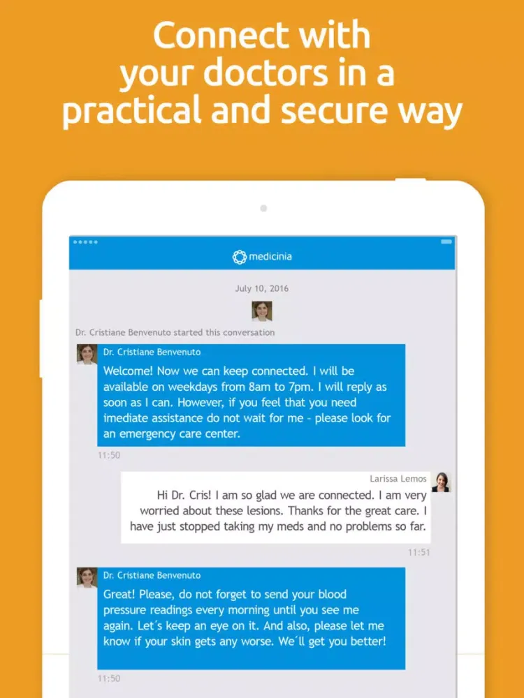 Medicinia Patients iPad  Screenshots