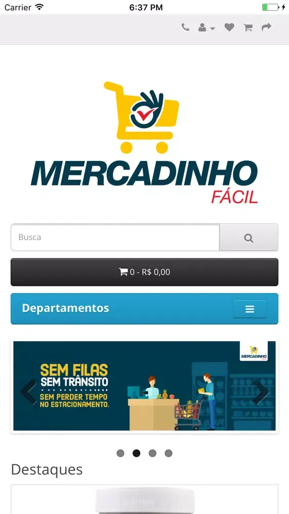 Capturas de tela do Mercadinho Fácil