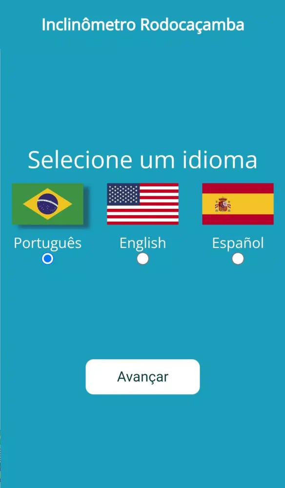 Capturas de tela do Inclinômetro Rodocaçamba