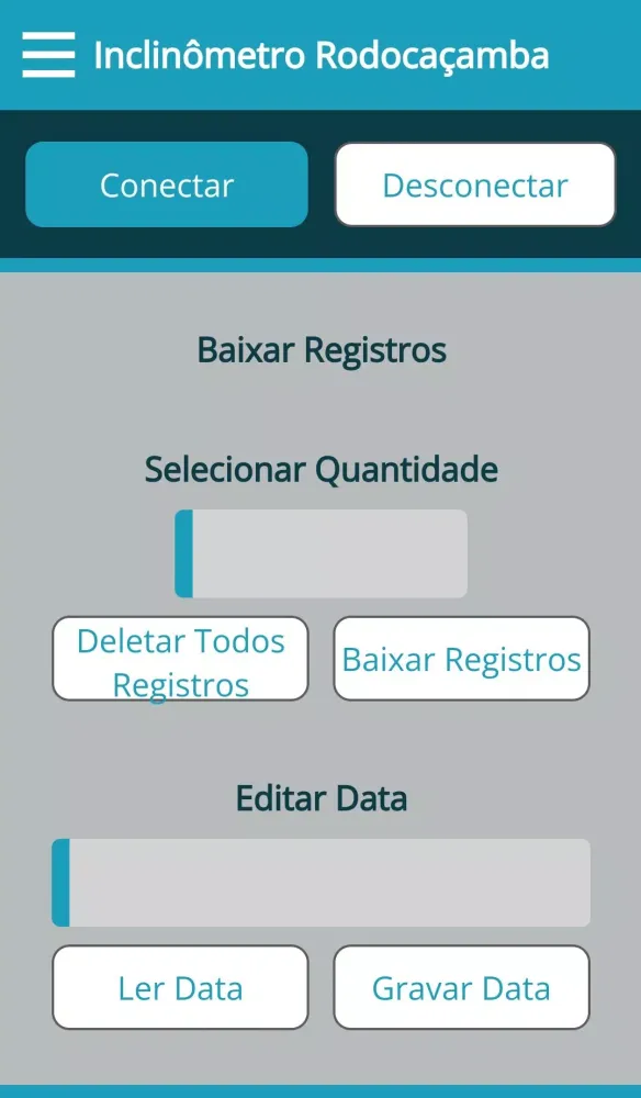 Capturas de tela do Inclinômetro Rodocaçamba