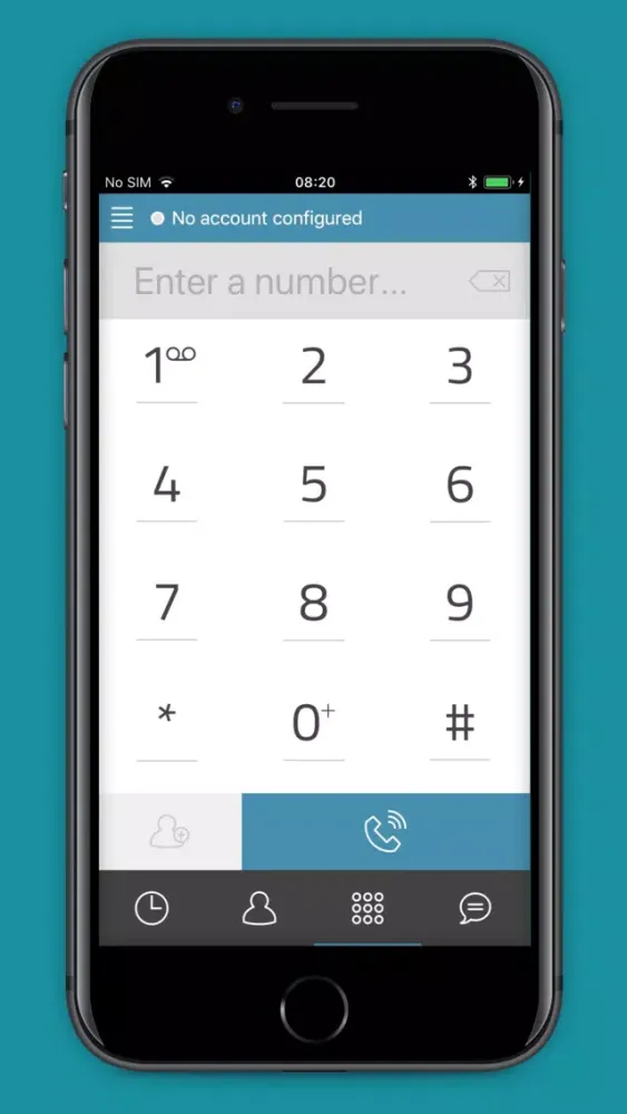 Tangkapan layar Softphone MHNET