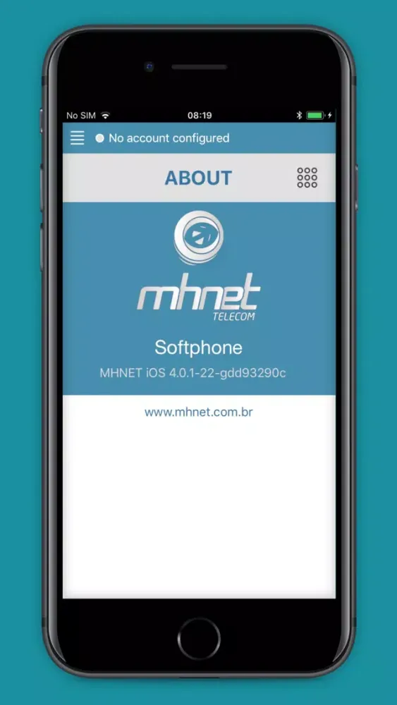 Tangkapan layar Softphone MHNET