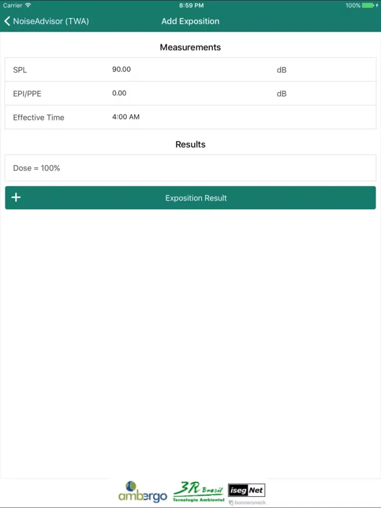 ภาพหน้าจอของ NoiseAdvisor TWA (Lavg) - Noise Exposition iPad 