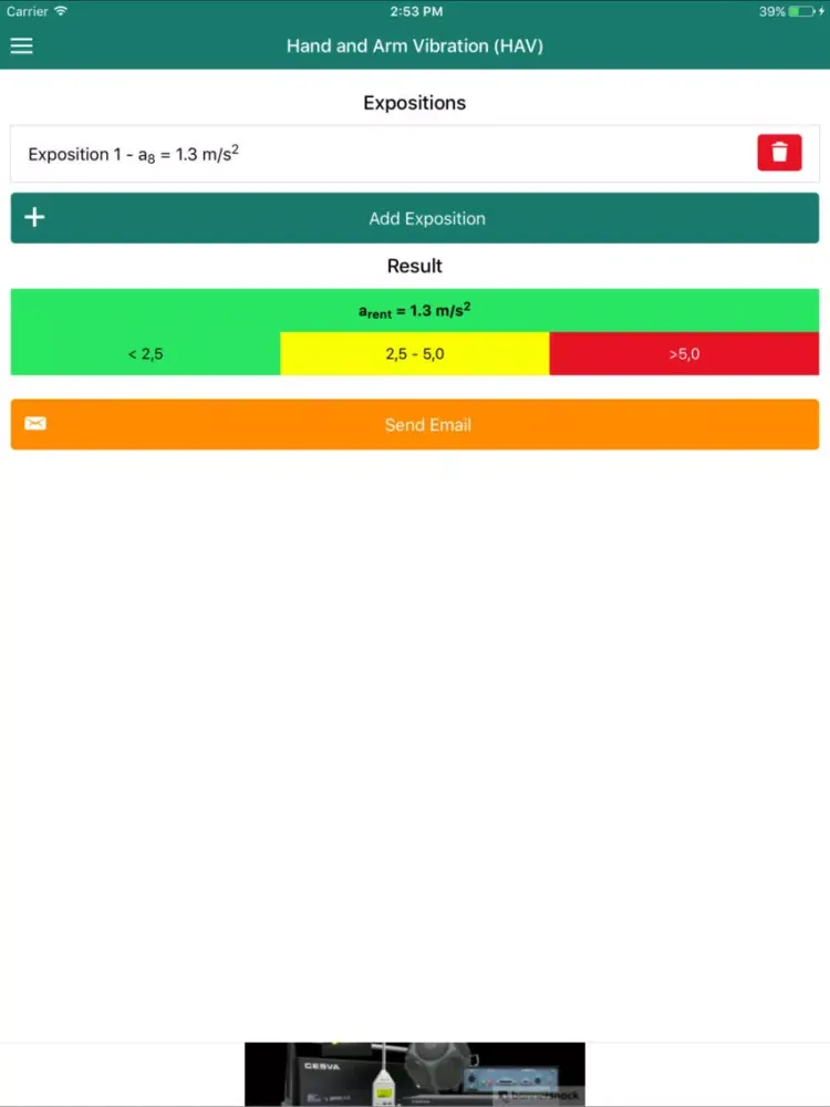 VibAdVisor HAV - Hand and Arm Vibration iPad  Screenshots