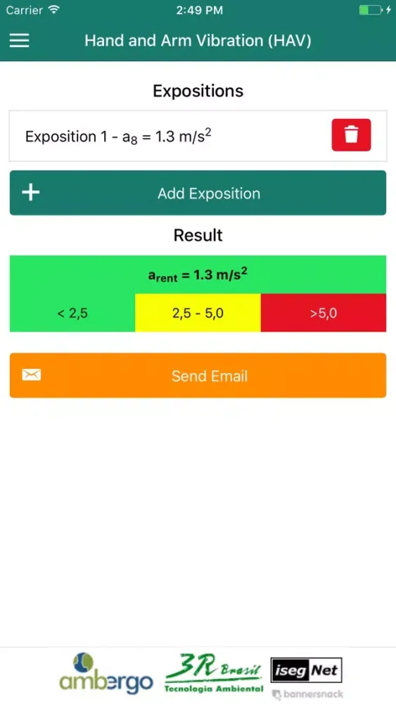 VibAdVisor HAV - Hand and Arm Vibration Screenshots