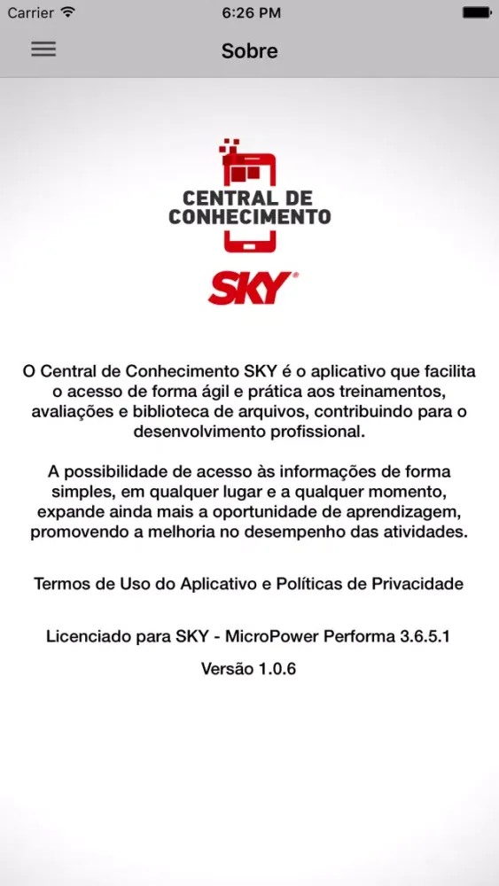 Capturas de pantalla de Central de Conhecimento SKY