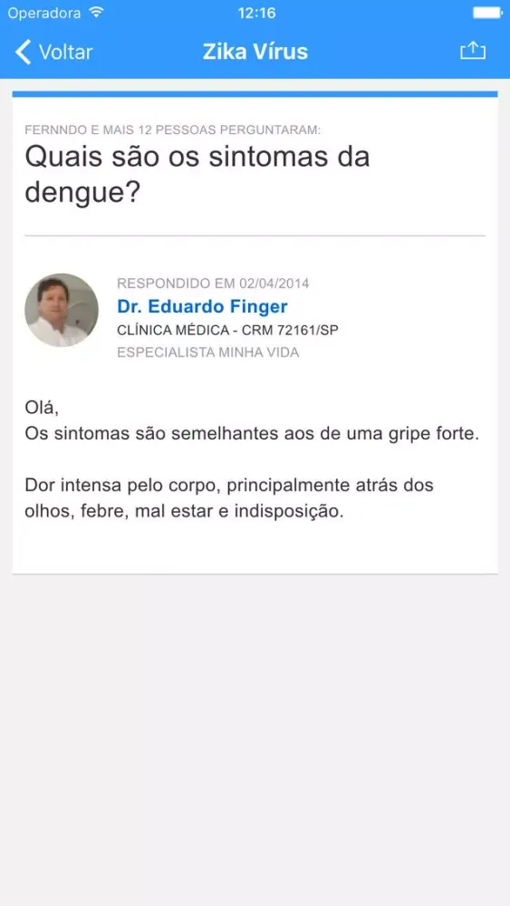 Capturas de pantalla de Zika Vírus - Minha Vida