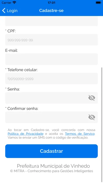 Central de Serviços Vinhedo 스크린샷