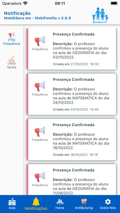 MobiFamília Ekran Görüntüleri