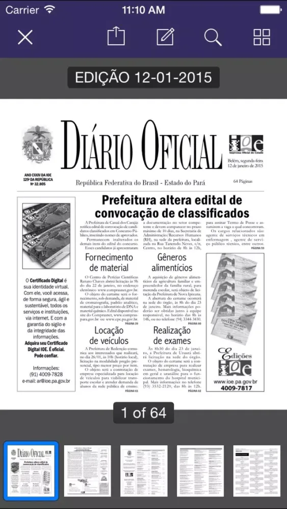 Captures d'écran de Leitor IOEPA