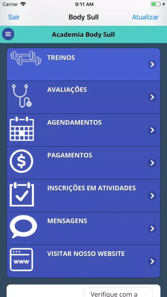 Capturas de tela do Academia Body Sull