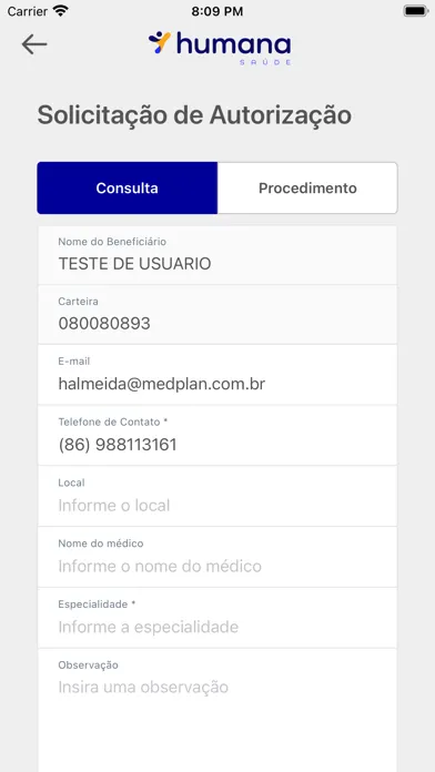 Captures d'écran de Humana Saúde Nordeste
