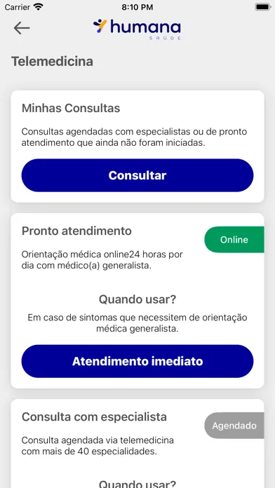 Captures d'écran de Humana Saúde Nordeste