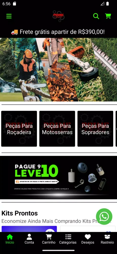 Ảnh chụp màn hình của Prime Peças