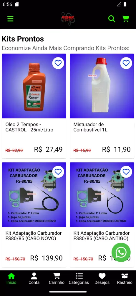 Ảnh chụp màn hình của Prime Peças