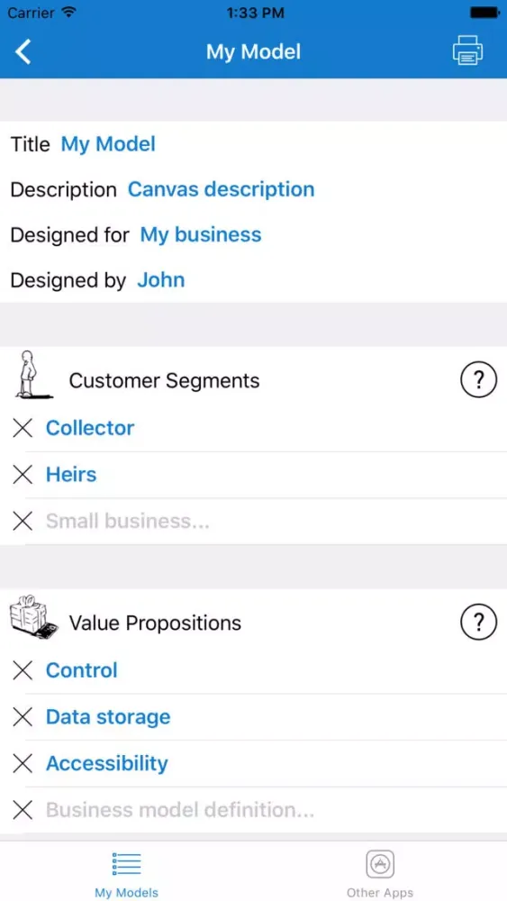 Startup Canvas - Business Model Canvas应用截图