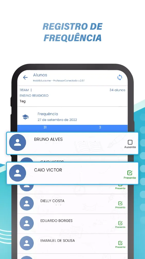 Professor conectado Screenshots