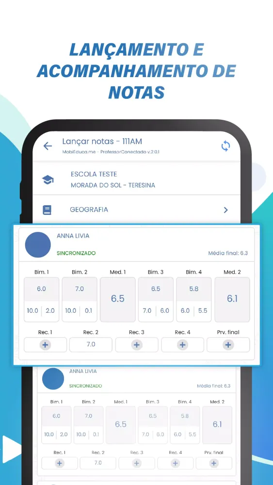Professor conectado Screenshots