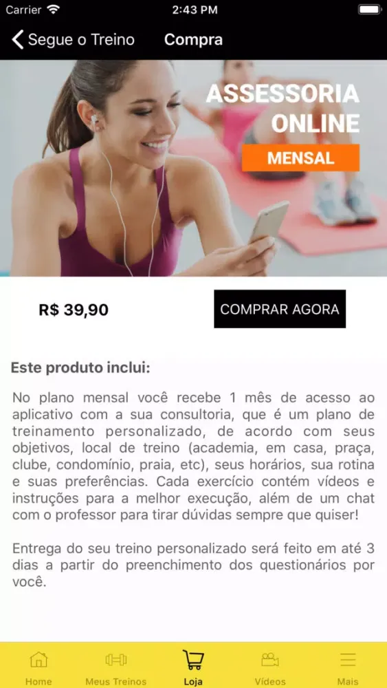 Screenshot di Segue o Treino