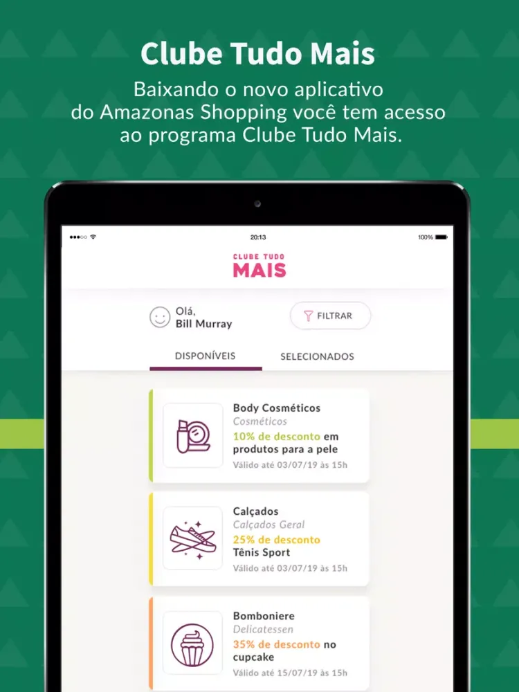 Capturas de tela do Amazonas Shopping iPad 