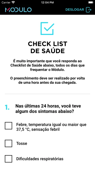Módulo - Checklist de Saúde應用截圖