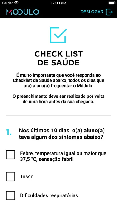 Módulo - Checklist de Saúde應用截圖
