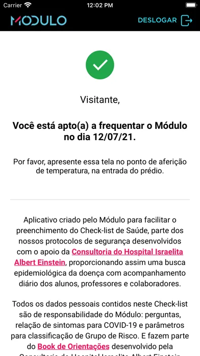Módulo - Checklist de Saúde應用截圖