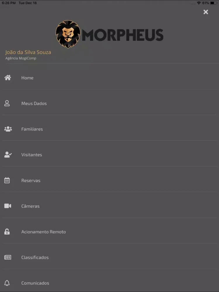 Tangkapan layar Morpheus Seg iPad 