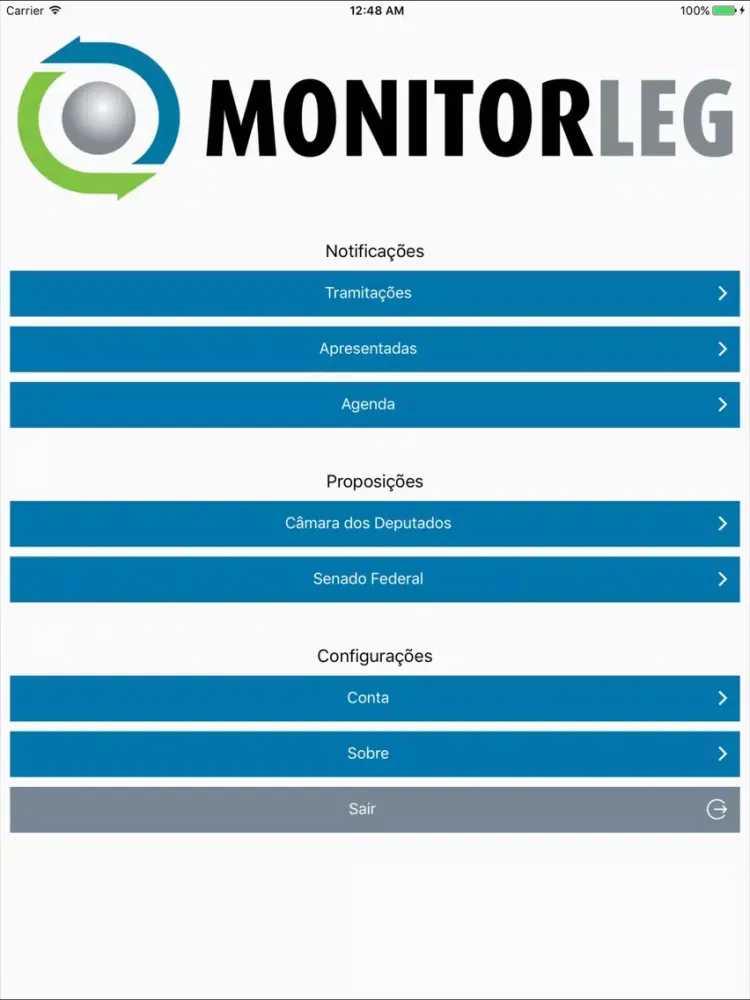 MonitorApp iPad  スクリーンショット